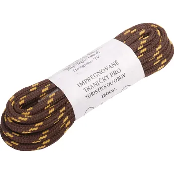 Tkaničky do bot Tkaničky kulaté Duras zebra hnědá-žlutá Velikost 200 cm