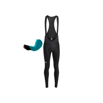 Cyklistické kalhoty Kalas Pánské cyklistické dlouhé kalhoty MOTION Z4 | Zateplené kalhoty se šlemi + 3D sedlo | Pure Black Kalas velikost: 4 (L)