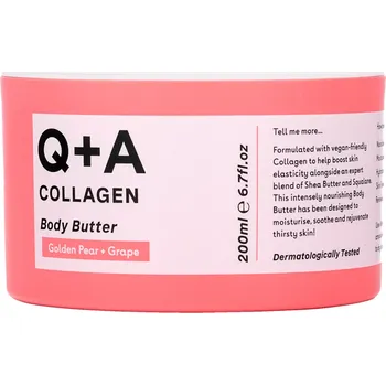 Tělový krém Q+A - Collagen Body Butter - Kolagenové tělové máslo - 200 ml