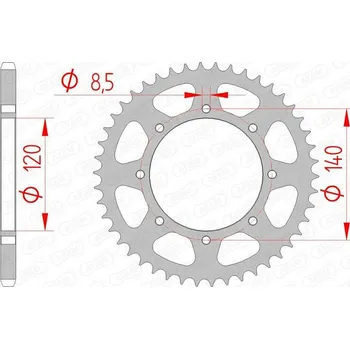 Nářadí na motocykly Zadní kolo AFAM Steel Standard 16600 - 520 16600-42
