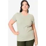 DOMYOS Dámské fitness tričko Essentials 500 3XL ZELENÁ