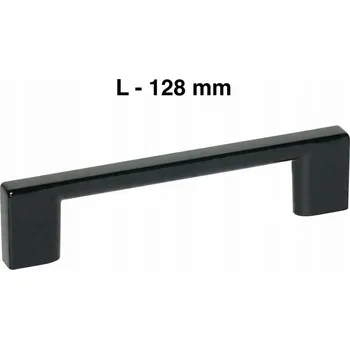 Nábytkové kování NÁBYTKOVÁ ÚCHYTKA TECHNO ČERNÁ MATNÁ PRO NÁBYTEK, L 128 mm