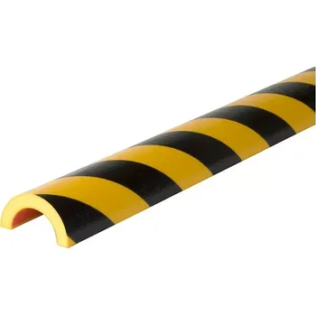 Výstražná páska Černo-žlutá pěnová reflexní ochrana kabelů, potrubí, kanálů typ R50 - průměr 7 cm, délka 100 cm - 89222500