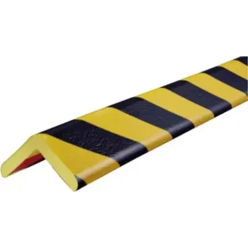 Výstražná páska Černo-žlutá pěnová ochrana rohů zdí a stěn (L-profil) - délka 500 cm, šířka 2,6 cm, tloušťka 0,7 cm