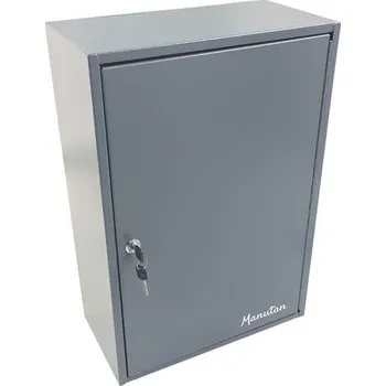Skříňka na nářadí Skříňka na klíče Manutan Expert, 300 háčků, světle šedá + Prodloužená záruka na 10 let