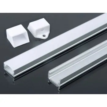 Příslušenství pro LED osvětlení Hliníková lišta, Alu profil MS-510 pro LED pásek 8mm,délka 1m, natural
