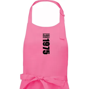 Kuchyňská zástěra Limited edition 1975 pruh - Dámská zástěra na vaření - Univerzální velikost ( Růžová )