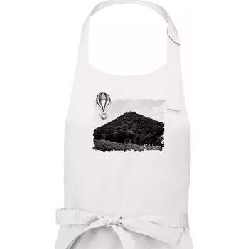 Kuchyňská zástěra Retro Milešovka - Pánská zástěra na vaření - Univerzální velikost ( Bílá )