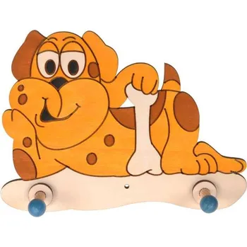 Samolepící dekorace DoDo Dřevěný 2 věšáček pejsek