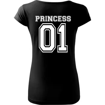 Dámské tričko Princess 01 - Dámské triko Pure - 2XL ( Černá )