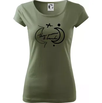 Dámské tričko The moon and back - Dámské triko Pure - 2XL ( Khaki )