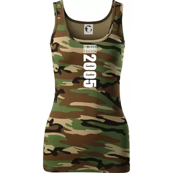 Dámské tričko Limited edition 2005 pruh - Dámské Maskáčové tílko - XL ( Hnědý maskáč )