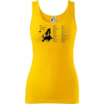 Dámské tričko Můj cestovní seznam - Evropa - Dámské tílko - S ( Žlutá )