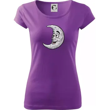 Dámské tričko Parové triko - Vlk a měsíc - Dámské triko Pure - 3XL ( Fialová )