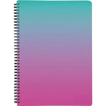 Blok Twin wire blok A4 PP OMBRE růžová