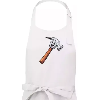 Kuchyňská zástěra Parové triko - Kladivo a hřebík - Pánská zástěra na vaření - Univerzální velikost ( Bílá )