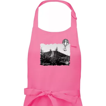 Kuchyňská zástěra Retro Lysá hora - Pánská zástěra na vaření - Univerzální velikost ( Růžová )