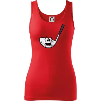 Dámské tričko Parové triko - Golfová hůl a míček - Dámské tílko - L ( Červená )