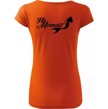 Dámské tričko His Mermaid - Dámské triko Pure - M ( Oranžová )