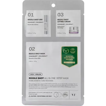 Pleťová maska VT Cosmetics - Reedle Shot All In One 3 Step Mask - Vyhlazující pleťová maska - 1,5g+1,5g+25g