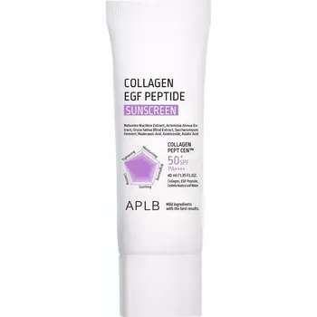 Přípravek na opalování APLB - Collagen EGF Peptide Sunscreen SPF50+ PA++++ - Hydratační krém na obličej s filtrem - 40 ml