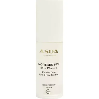 Pleťový krém Asoa - No Tears SPF 50+ PA++++ Peptide Care Eye and Face Cream - Oční krém s peptidy - 30 ml