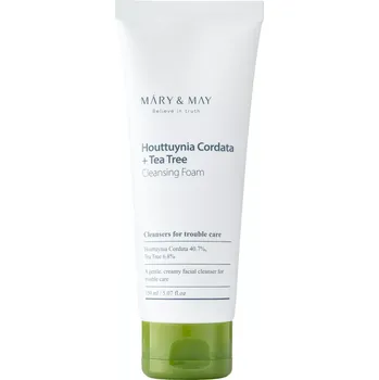 Pleťový krém Mary&May - Houttuynia Cordata + Tea Tree Cleansing Foam - Mycí pěna s Houttuynia Cordata a tea tree - 150 ml