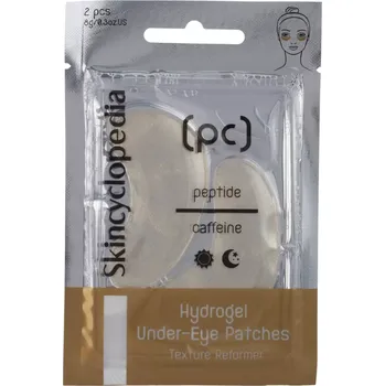 Pleťová maska Skincyclopedia - Hydrogelové náplasti na oči s peptidem, kofeinem, kyselinou hyaluronovou a kolagenem - 2ks.