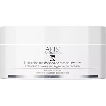 Pleťový krém Apis - Professional - Regeneration - Natural Shea Butter with Moroccan Argan Oil and Baobab - Přírodní bambucké máslo s arganovým olejem pro masáž obličeje - 100 g