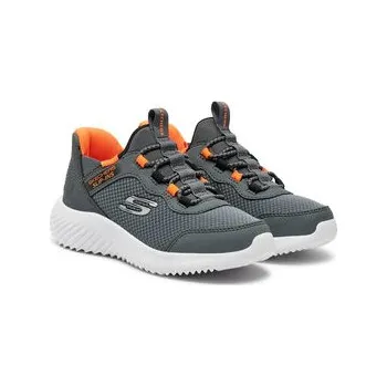 Chlapecké tenisky Sneakersy Skechers Bounder-Brisk-Burst 403822L/CCOR Šedá 29