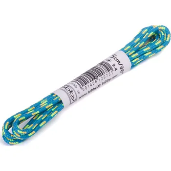 Tkaničky do bot Tkaničky kulaté Tobby SP-24 aqua-neon yellow-neon orange 3mm Velikost 75 cm