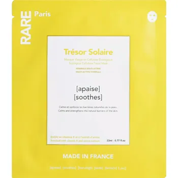 Pleťová maska Rare Paris - Trésor Solaire - Zklidňující pleťová maska - 1ks/23ml