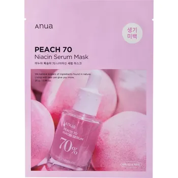 Pleťová maska Anua - Peach 70% Niacin Serum Mask - Rozjasňující pleťová maska se 70% výtažkem z broskví - 1ks/25ml