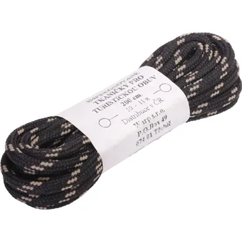 Tkaničky do bot Tkaničky kulaté Duras zebra černá-beige Velikost 160 cm