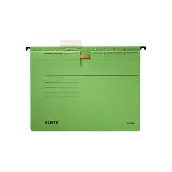 Závěsné desky Leitz ALPHA® s rychlovazačem, Zelená [25 ks],rychlé dodání
