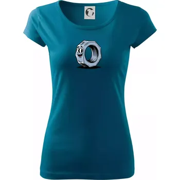 Dámské tričko Parové triko - Šroub a matka - Dámské triko Pure - 2XL ( Petrolejová )