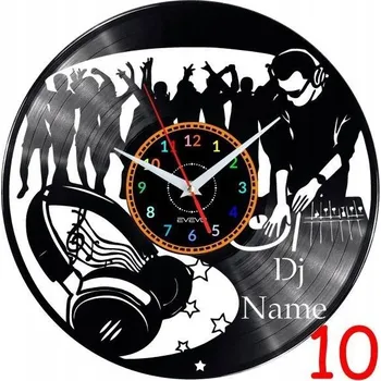 Hodiny DJ Jméno Tvé Jméno Nástěnné Hodiny Vinylová Deska Moderní Dekorativní Na P