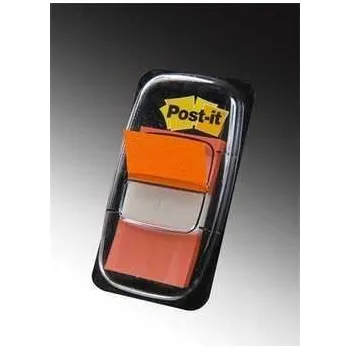 Samolepící bloček Záložky se zásobníkem, 50 lístků, 25x43 mm, oranžová, 3M POSTIT,rychlé dodání