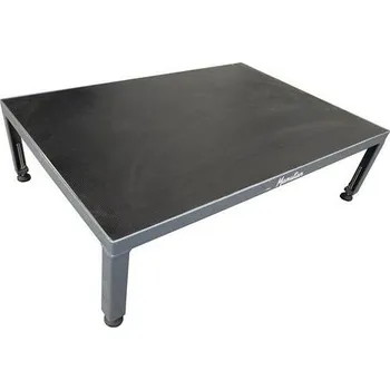 Schůdek Ocelová pracovní podesta Manutan Expert s nastavitelnou výškou, 610 x 910 mm, výška 255 - 320 mm + Prodloužená záruka na 10 let