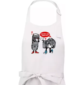 Kuchyňská zástěra Nemůžu bez tebe být foto - Pánská zástěra na vaření - Univerzální velikost ( Bílá )