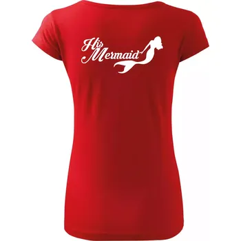 Dámské oblečení His Mermaid - Dámské triko Pure - 3XL ( Červená )