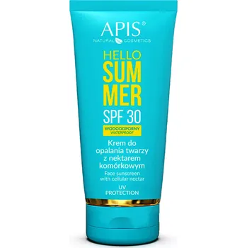 Přípravek na opalování Apis - Hello Summer - SPF30 Waterproof - Face Sunscreen with Cellular Nectar - SPF krém s kmenovými buňkami - 50 ml