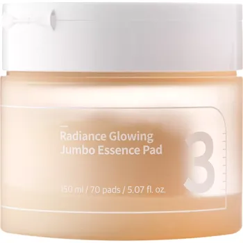 Pleťový krém Numbuzin - No.3 - Radiance Glowing Jumbo Essence Pad - Rozjasňující pleťové tampony - 70 ks / 150 ml