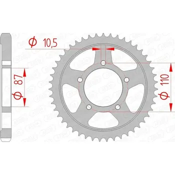 Nářadí na motocykly Zadní kolo AFAM Steel Standard 14601 - 530 14601-46