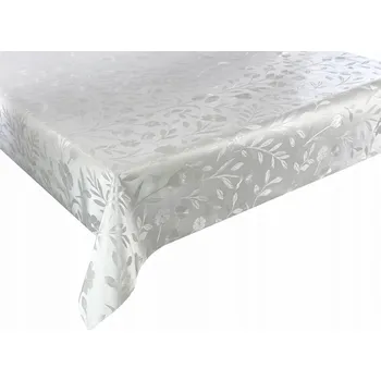 ubrus Cerata na Metry Ubrus Ceratový na míru Bílý Perleťový Květiny 400x137 cm