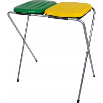 Odpadkový koš Stojan na třídění odpadu Prosperplast, ocel pozinkovaná, 2 komory, 120 l