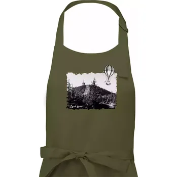 Kuchyňská zástěra Retro Lysá hora - Dámská zástěra na vaření - Univerzální velikost ( Khaki )
