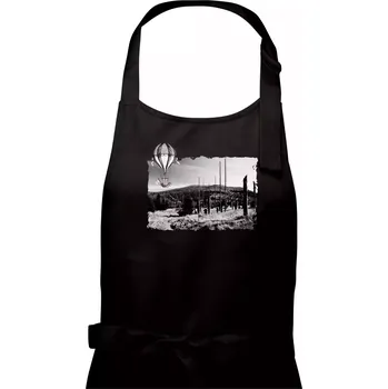 Kuchyňská zástěra Retro Blatný vrch - Dámská zástěra na vaření - Univerzální velikost ( Černá )