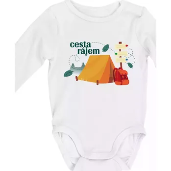 Kojenecký body Cesta rájem - Body kojenecké s dlouhým rukávem - Dlouhý r. 6-12 měs ( Bílá )