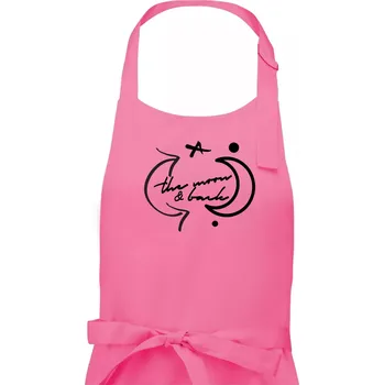 Kuchyňská zástěra The moon and back - Dámská zástěra na vaření - Univerzální velikost ( Růžová )